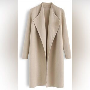 Women's Tan Open Front Cardigan